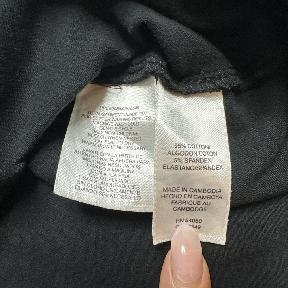Vintage  Nine West Ring Detail Black Sleeveless Top XL Stretch Minimalist Y2K EC - Picture 9 of 9